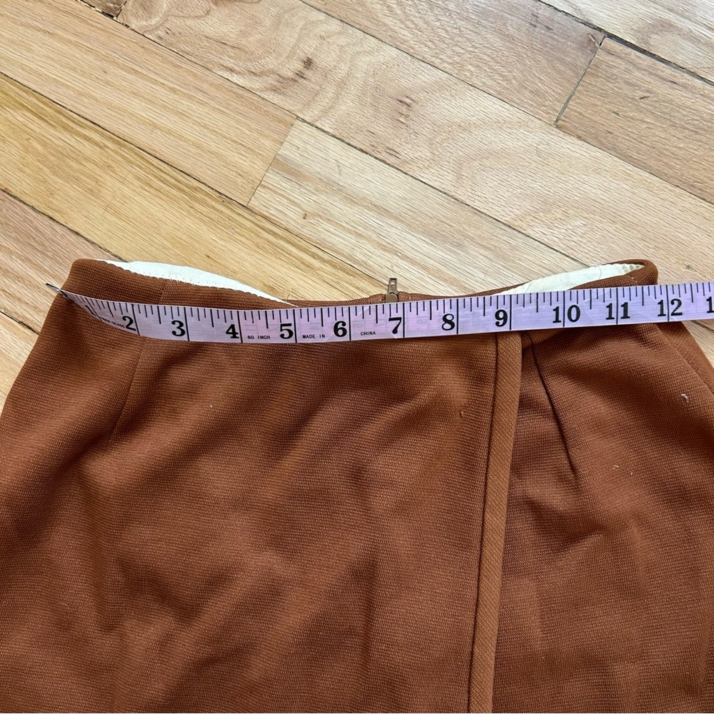Vintage 60s Milk Chocolate Mini Skirt Shorts View 6